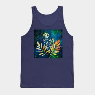 Botanical cyanotype floral print Tank Top